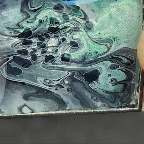 Hand Crafted Necklace Medallion Pendant 1" Square Pendant 925 Silver 20 " Chain - Picture 7 of 12